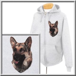 German Shepherd Breed Dog Head Hoodie,Sweatsh​irt,Zip Up Jacket S,M 