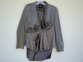 Giorgio Armani Prive Couture Size 48 14 Brown Silver Origami Jacket 