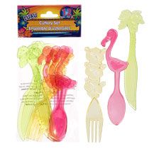 Home Kitchen & Tableware Serving Pieces & Cutlery Luau Plastic Cutlery 