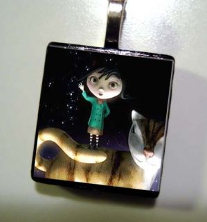 GIRL ON MOON TEASER PEWTER PENDANT 18 SUEDE NECKLACE