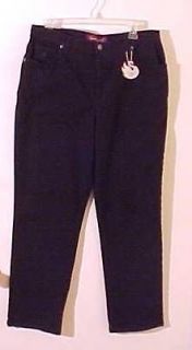 Gloria Vanderbilt Black Jeans Stretch Classic Fit Size 16 Short Very 