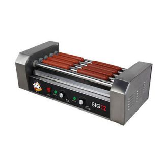   Dog Commercial 12 Hot Dog 5 Roller Grill Cooker Machine   RDB12SS