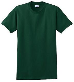Gilden Tee Shirt Forest Green Unisex Cotton T Shirt Blank Wholesale T 