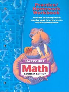 Georgia Harcourt Math Practice Homework Workbook, Grade 3 2005 