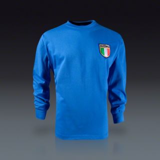 Toffs Italy Long Sleeve Home 1968 Champions Retro Jersey  SOCCER 
