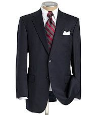 Executive 2 Button Wool Suit with Center Vent and Pleated Front 