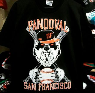 San Francisco Giants Black T Shirt Pablo Sandoval Pandoval Fear Kung 
