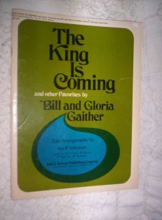 B2 The King Is Coming Songbook Bill Gloria Gaither B Flat Instrument 