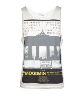 Berlins Raw Edge Vest, Men, Graphic T Shirts, AllSaints Spitalfields