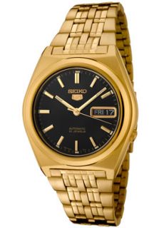 Seiko SNK644K1 Watches,Mens Automatic Gold Plated Black Dial, Mens 