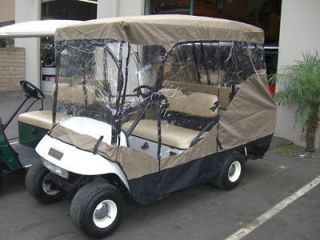 Golf cart driving enclosure cover. Fit 4 seater standard golf cart 