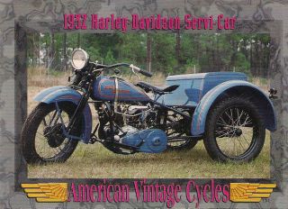 American Vintage 1932 Harley Davidson Servi Car Motorcycle 45 cu. in 