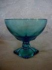 Vintage Fiesta Ware Footed Compote Ice Cream Cup Turquoise Blue