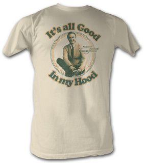 Mr. Mister Rogers T shirt Its All Good Adult Natural Tee Shirt