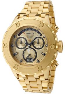Mens Subaqua/Reserve Chronograph Gold Dial 18K Gold Plated Stainless 