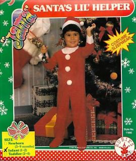  Christmas Toddler EZ On Romper Onesie Santas Helper Elf Costume AN