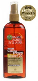 Garnier Ambre Solaire Golden Protect Protective Oil Spray   Medium SPF 