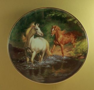 FREE AS THE WIND Plate Horse The British Horse Society Franklin Mint 