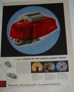 1955 Vintage Power Products Corp (Grafton WI) Mower Engine Color Print 