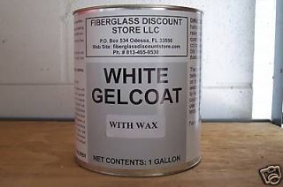 Fiberglass & Polyester White GelCoat With Wax & 1.25oz MEKP One 