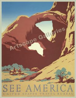 See America Arches National Park Travel Poster 18x24