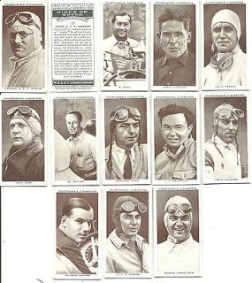   1930s MOTOR RACING ACES GRAND PRIX SPEED RECORDS CIGARETTE CARDS