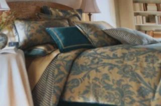 American Living King Comforter Set   Eastbourne Teal Tan