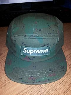 Supreme Chip Camo Camp Cap Hate BOX LOGO 5 Panel Green Floral Feather 