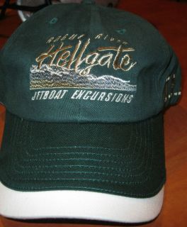 ROGUE RIVER HELLGATE JETBOAT EXCURSIONS USA GREEN MENS BASEBALL CAP 