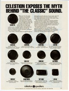 Celestion G12M 70 Speaker Vintage Magazine Ad 1983 Pro Audio