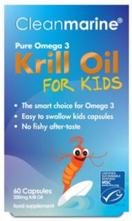 Cleanmarine Krill Oil for Kids 200mg Capsules x60   Free Delivery 