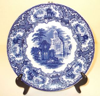 Petrus Regout Abbey blue plate Maastricht Holland