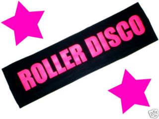 Roller Disco Headband Hot Neon Pink 70s 80s Fancy Dress