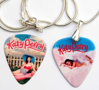 Katy Perry Guitar Pick Necklace 2 sided + Plectrum