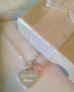 Sterling silver Necklace chain choose your message charm in GIFT BOX