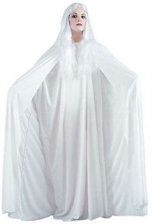 gossamer ghost halloween costume women long white cape hood adult 