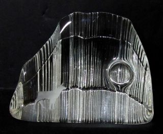 Iittala Art Glass Crystal Paperweight MOONLIGHT DEER By Valto Kokko 