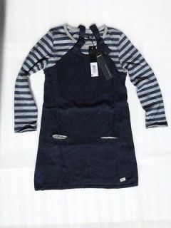 Nwt Euro IKKS 5 6 10 12 14 Jacquard knit dress + striped Tee shirt 2pc 