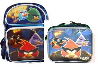 Angry Birds Space 16 Large Backpack and Lunch Bag Set COMBO