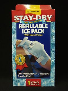 Kimberly Clark Stay Dry Refillable Ice Pack With Elastic Straps 6 x 