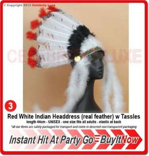New 30cm, 44cm Native Indian Chief Feather Headdress Fancy Dress 