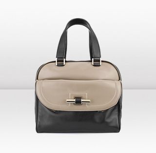 Jimmy Choo  Justine L  Soft Shiny Calf Leather Top Handle Handbag 