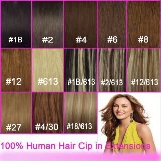   70 90g/set ANY COLOR REMY CLIP IN HUMAN HAIR EXTENSIONS GREAT LENGTH