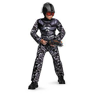   swat muscle soldier army boys halloween costume LARGE 10   12