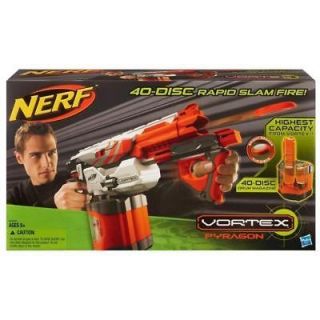 NEW Nerf Vortex PYRAGON Rapid Slam Fire 40 Disc Nerf Gun With Drum New 