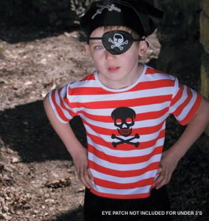 BOYS TODDLER DELUXE BUCCANEER PIRATE FANCY DRESS COSTUME BANDANA AND 