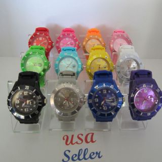 New ICE Style Silicone Jelly Sport Wrist Watch