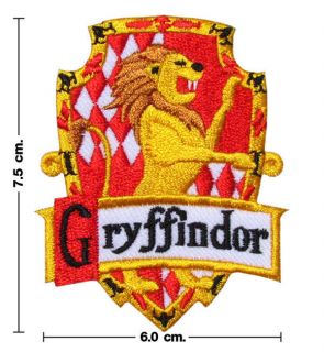 Harry Potter House GRYFFINDOR Crest Emblem Embroidery Stick Iron On 