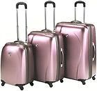 Heys XCASE METALLIC Expandable 4WD Luggage Set SALMON ROSE Pink