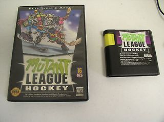 Mutant League Hockey (Sega Genesis, 1994) w/ Box game WORKS